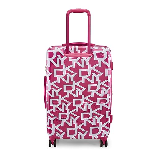 Image of DKNY Deco Signature Range Dark Pink Color 24 inch Medium Trolley