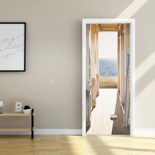 Chambre à coucher transformée grâce à l'autocollant 3D porte - 4