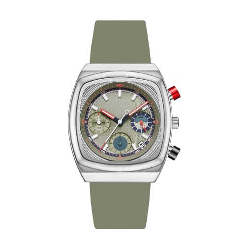 Image of CILOA Mens Watches Chronograph Stainless Steel Waterproof Date Analog Business Fashion Wristwatch for Men