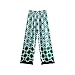 NP Tangada Femmes Géométrie Verte Imprimer la Jambe Large Pantalon Long Pantalon Pantalon Vintage Style