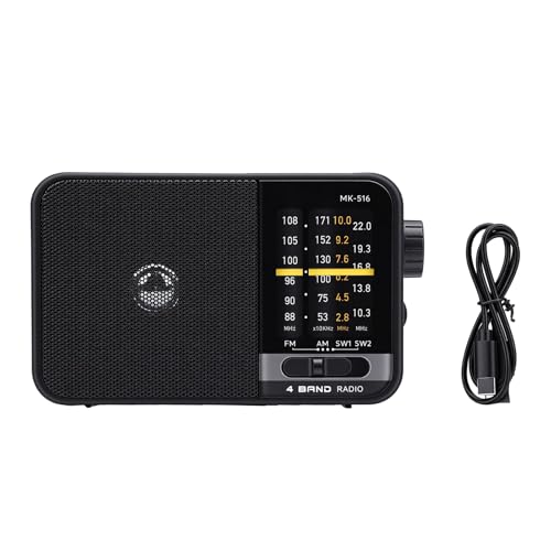 Radio portátil AM FM SW con antena retráctil y batería miniatura 6