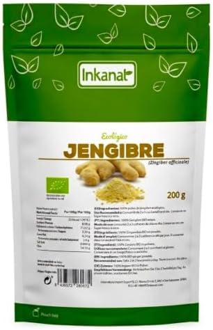 Jengibre en Polvo 200g Orgánico | INKANAT | 100% Natural y Puro |...