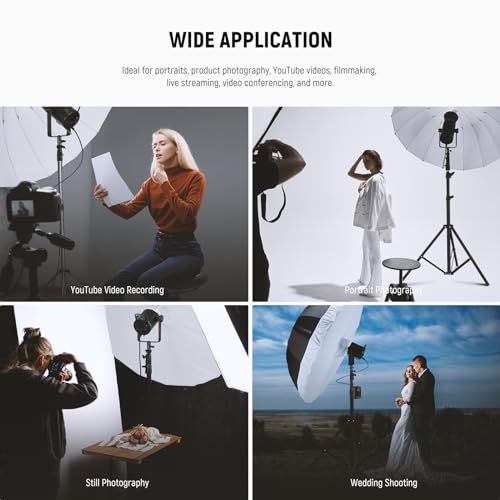 NEEWER 51"/130cm Paraguas Reflectante Parabólico Fotografía con Interior Blanco,Iluminación Suave con Difusor Cubierta,Bolsa,Plegar Rápido para Cámara Foto Estudio Video Luz Tomas Monoluz Flash, NS2U - imagen 8