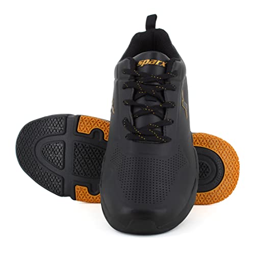 SPARX Mens Sm 661 Running Shoe Black BLACK GOLD - Image 7