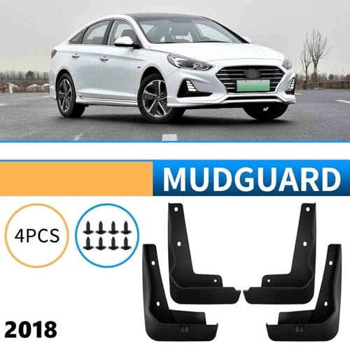 Guardabarros Hyundai Sonata Hybrid 2018: juego de 4 protectores delanteros y traseros 5