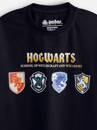 Image of Nap Chief Kids Official Harry Potter Printed Cotton T-Shirt | Casual Wear Tee for Boys & Girls