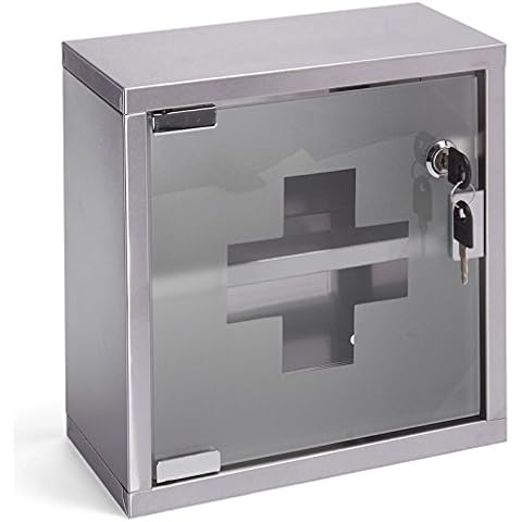 Armoire à pharmacie MSV en acier et verre Cover