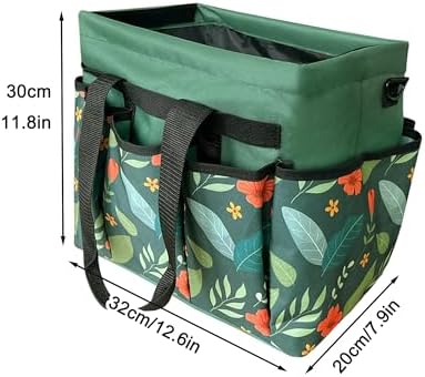 Standable Garden Tool Bag, Oxford Garden Tote Storage Bag, Portable Garden Tool Organizer Bag with Adjustable Shoulder Strap - Thumbnail 2
