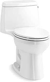Kohler 30810-RA-0 Santa Rosa One-Piece Compact Elongated 1.28 Gpf Toilet with Revolution 360 Swirl Flushing Technology, White