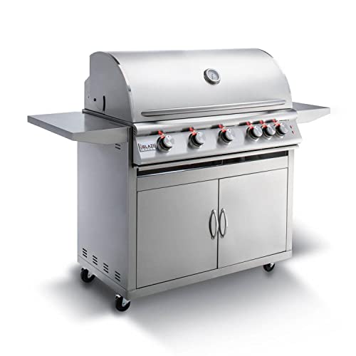 Blaze Premium Lte 40-Inch 5-Burner Built-In Natural Gas Grill With Rear Infrared Burner & Grill Lights - Blz-5Lte2-Ng #TOP2