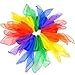 Produktbild Tanz Tücher,12er Pack Bunt Jongliertücher Square Seidentücher Tanz Jonglier Tücher Schals für Kindergarten Kinder Mädchen Mädchen Zeigen Belly Dance 60 * 60cm 6 Farben