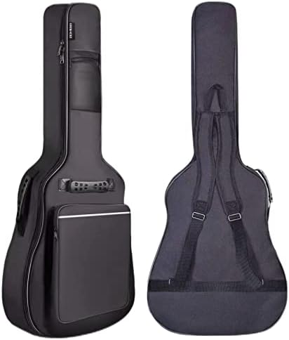 GIGKOUKI 40 41 Inch Guitar Case for Acoustic Guitars Soft 0.35" Padded Guitar Bag Acoustic, Waterproof Acoustic Guitar Gig Bag with Back Hanger Loop, Classical Guitar Bag with Shoulder Strap
