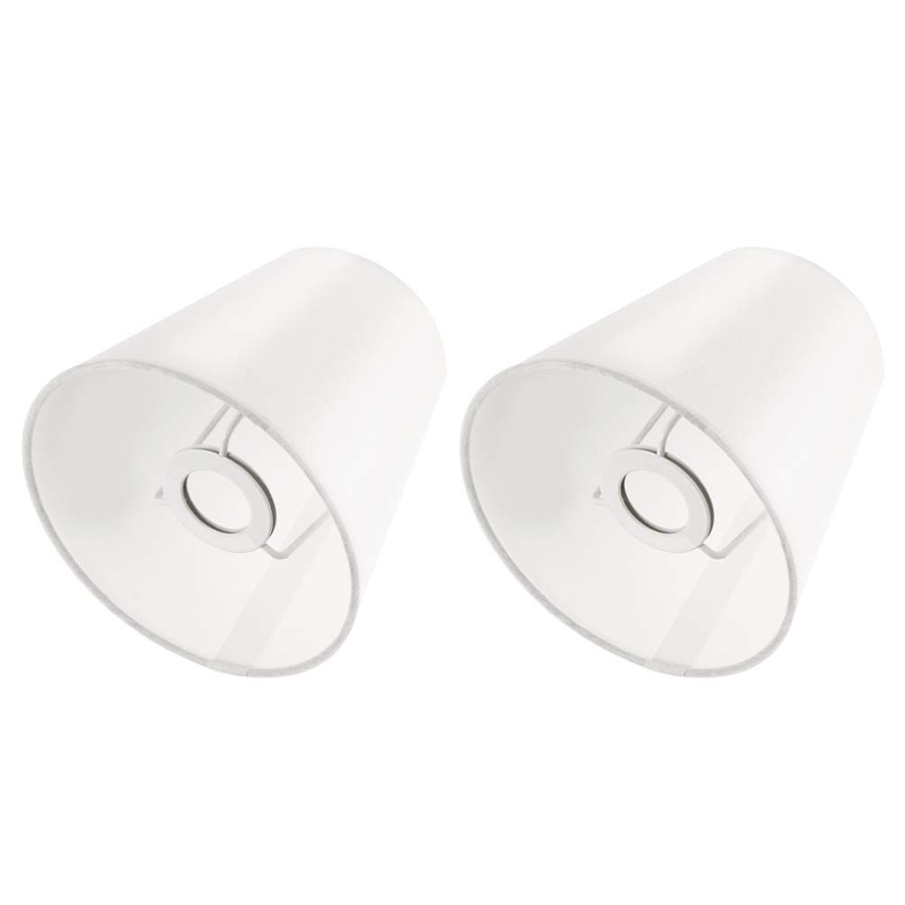 2pcs Small Lamp Shade Linen Fabric Lampshade Barrel Cloth Lamp Cover Replacement Chandelier Protector For Wall Lamp Candle Bulbs Floor Lamp Beige