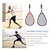 SPYMINNPOO Squash Racket, Lightweight Oversized with Transparent Strings Pre Tensioned Oversized Racket Face and Power Versatile for Squash Courts Parks Beach (Blue)