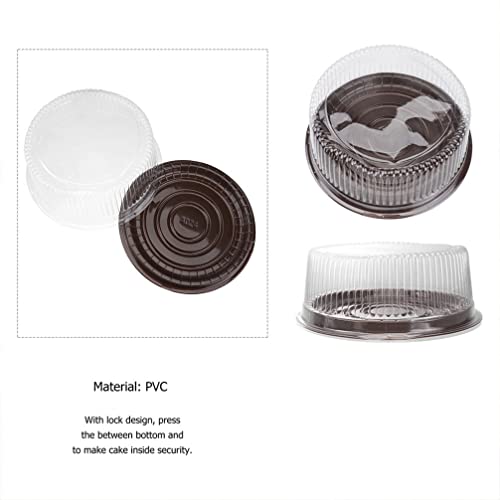 Kichvoe 25Pcs Plastic Cake Containers Carriers With Dome Lids Disposable Round Cake Carrier Cake Display Container For Transport #TOP5