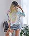 PRETTYGARDEN Women’s Casual Tie Dye Print Hoodie Long Sleeve Loose Pullover Sweatshirt Color Block Tunic Tops (Blue, Medium)