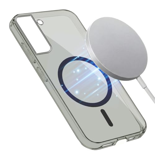 Image of Jkobi Lifetime Anti-Yellow MagSafe Compatible Clear Back Cover Case for Samsung Galaxy S21 FE 5G (Sleek Hard Crystal | Shockproof and Camera Protection)
