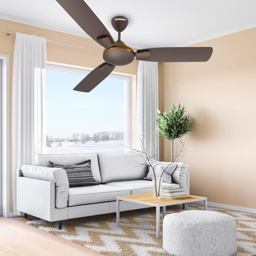 Image of Crompton Highspeed Toro 1200 mm Designer Ceiling Fan | BEE Star Rated Energy Efficient | Anti-Dust | Active Power Technology | Upto 50% Less Heating | 2 Year Manufacturer Warranty | Magic Brown