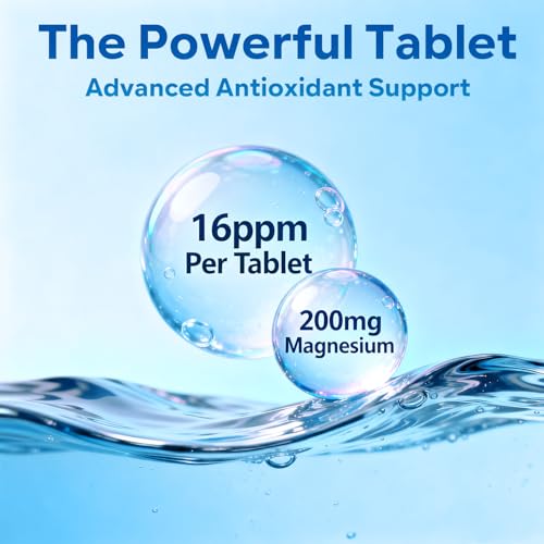 Hydrogen Water Tablets - 16 PPM Molecular Hydrogen Tablet - 200mg Magnesium - Fast Dissolving Hydrogen Tablets for Drinking Water - Antioxidant Support, Cellular Health & Recovery - 60 Count - Image 4