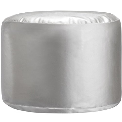 Little Seeds Metallic Pouf, Silver #TOP1