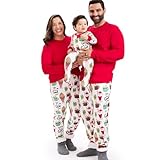 HonestBaby Family Matching Holiday Pajamas Organic Cotton for Men, Women, Kids, Toddlers, Baby Boys, Girls, Unisex Pets, Snow Shakes, 4T