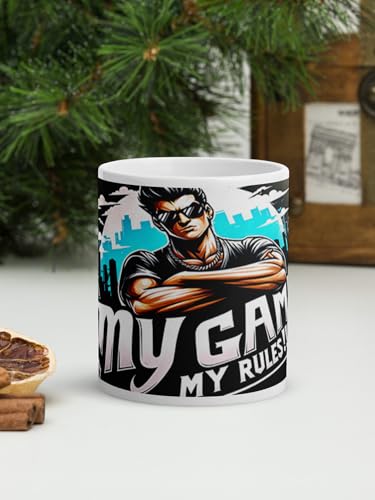 Image of Better Gift Flowers My Game My Rule Mug, Round Shaped Multicolor Themed Coffee Mugs, Mug for Gifting, Gifting Items for Family, Friends & Closed Ones