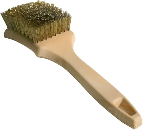 Nanoskin Cepillo para neumáticos de alambre de latón de 8.5 pulgadas para detalles automáticos, limpieza de paredes laterales y paredes blancas, Nanoskin Cepillo para neumáticos de alambre de latón de 8.5 pulgadas para detalles automáticos, limpieza de paredes laterales y paredes blancas,