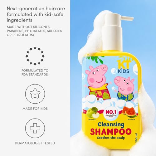 Image of Peppa Pig Cleansing Shampoo Pediatrician Approved Ages 3-12 Year Mild Formula Enriched with Green Apple & Watermelon 200ml