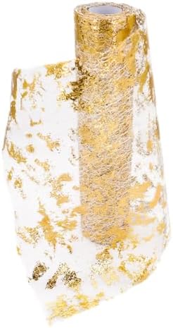 Chemin De Table Filet avec Feuille d'or,28cmx10m Chemin De Table ...