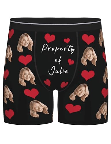 Personalized Boxers for Men, Customized Long Underwear, Boxers with Face on Them, Gifts for Boyfriend Husband