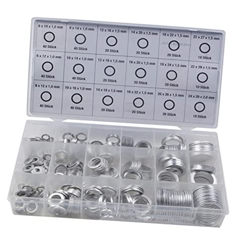 Joints plats aluminium Healvian | Coffret de 450 pièces d'étanchéité
