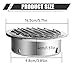 Round Vent Cover 4 Inch Stainless Steel Soffit Vent Built-In Screen Mesh Air Ventilation Cover for Bathroom Kitchen