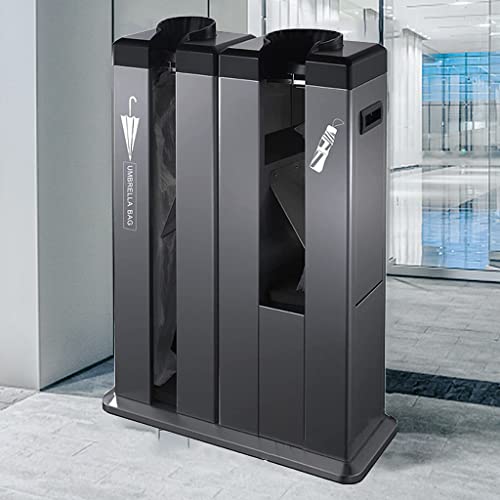 Dispenser di borse per ombrelli in acciaio inossidabile resistente con involucri a bagno da 200 pz, carrello portatile per l'ingresso aziendale, mantiene i pavimenti asciutti e ordinati negli uffici o