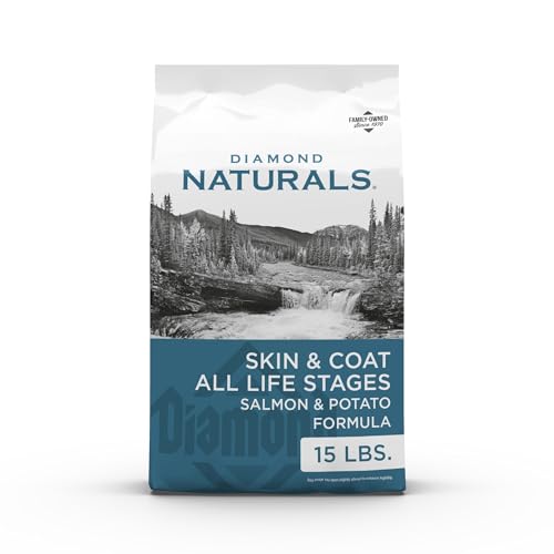 DIAMOND NATURALS Skin & Coat Real Meat Recipe Dry Dog Food with Wild Caught Salmon 15lb (9422_15_DND)