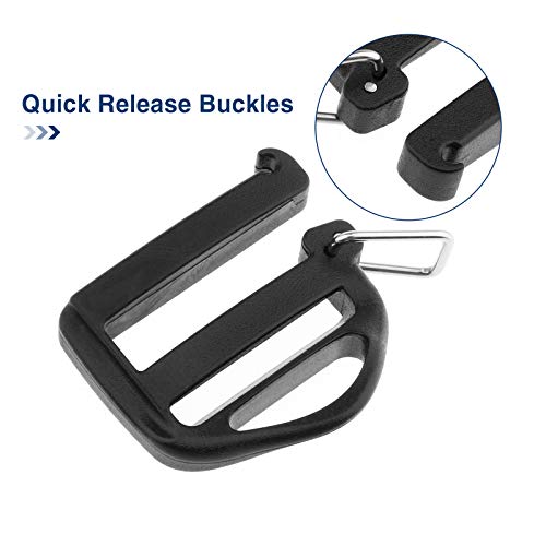 Baoblaze 5 Pieces 1 inch Plastic Triglides Slides for Webbing Fasteners Strap Backpack, Black 5pcs - Image 3
