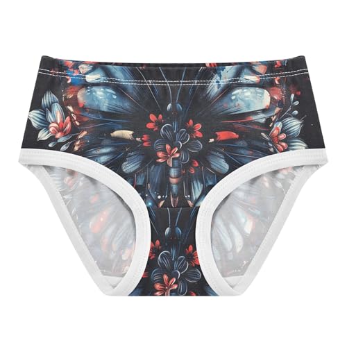 Cotton Girls Underwear Toddler Butterfly Flowers Wings Black Little Girl Panties Stylish Undies Kids Briefs 2t
