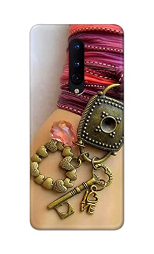 Image of Girl Hand with Keychain Hard Back Case Cover for OnePlus 8 (6.55 inch) Back Cover -(J5) VNS2228
