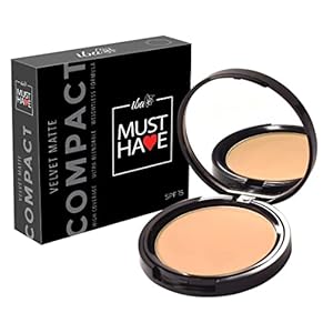 Must Have Velvet Matte Pressed Compact Powder – Medium Beige, 9g | High Coverage l Ultra Blendable l Face Makeup | Weightless Formula | SPF 15