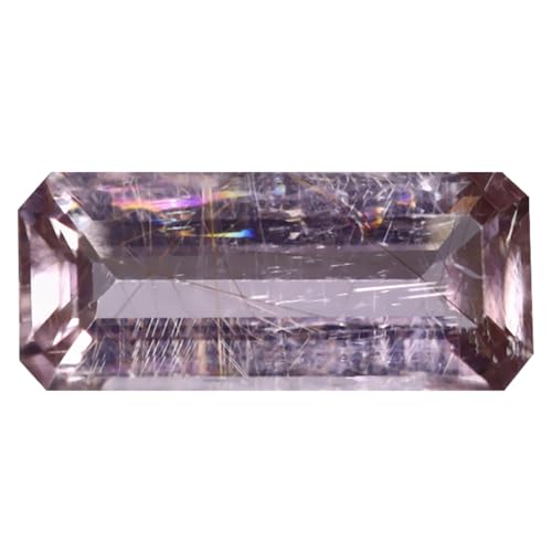 Diaspore rose naturel 1,37 ct taille octogone d'exception pour haute joaillerie