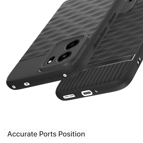 Image of Pikkme Back Cover for OnePlus Nord CE 6 5G Camera Protection 3D Hexa Cube Design Silicone Protective Bumper Case (Black)
