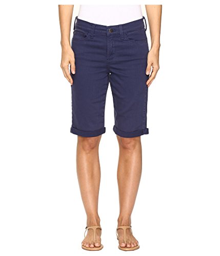 NYDJ Women's Briella Roll Cuff Jean Short in Colored Bull Denim, Republique Navy, 0