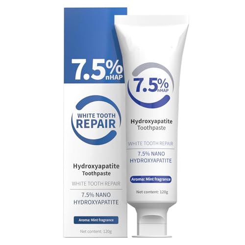 Dentifrice hydroxyapatite pour une protection avancée de l'émail, dentifrice blanchissant probiotique SP-6 – Formule améliorée avec 6 probiotiques, sans fluorure, dentifrice ultra blanchissant sp-6 (1