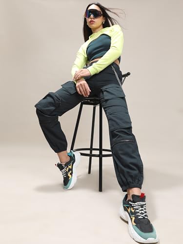 Image of Tokyo Talkies Women's Regular Fit Cargos Trousers| Mid-Rise