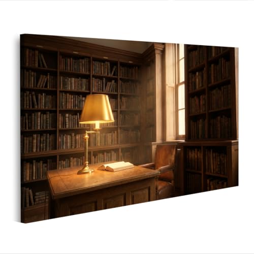 Impression sur toile bibliothèque oasis Edition Z2 tableau haut de gamme salon