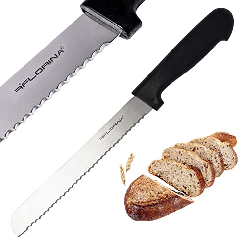 Brotmesser Anton, Edelstahlklinge, Klingenlänge 20cm, Klingenblatt mit scharfem Wellenschliff, rostfrei, lebensmittelecht, extra scharfe Schneide, Küchenmesser, Messer Brotmesser Anton, Edelstahlklinge, Klingenlänge 20cm, Klingenblatt mit scharfem Wellenschliff, rostfrei, lebensmittelecht, extra scharfe Schneide, Küchenmesser, Messer