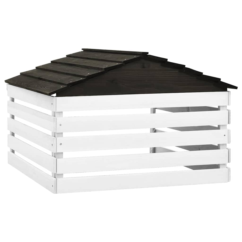 Garage per robot tosaerba, 78 x 74 x 54 cm, in legno di abete