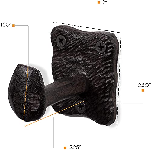 Rustic-State-Motris-Wall-Mount-Cast-Iron-Hooks-Coat-Towel-Bag-Hat-Hanger-Multiuse-Entryway-Railroad-Spike-Rack-Black-Set-of-2 Rustic State Motris Wall Mount Cast Iron Hooks Coat Towel Bag Hat Hanger Multiuse Entryway Railroad Spike Rack Black Set of 2