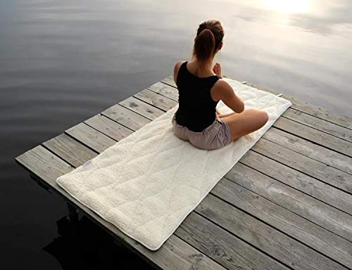 Tapis de yoga et gymnastique bio antidérapant en laine et coton KBA