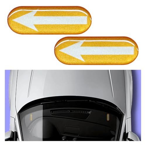 KPFILEH 2PCS Reflective Arrow Decals, Night Car Driving Assistance Positioning Sticker,...