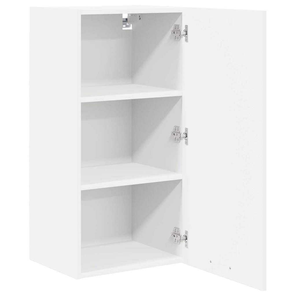 vidaXL Armadio pensile Bianco 40 x 31 x 80 cm Legno multistrato, Armadio da cucina moderno, design rettangolare, ampio spazio, materiali resistenti, stile contemporaneo, per l'organizzazione in